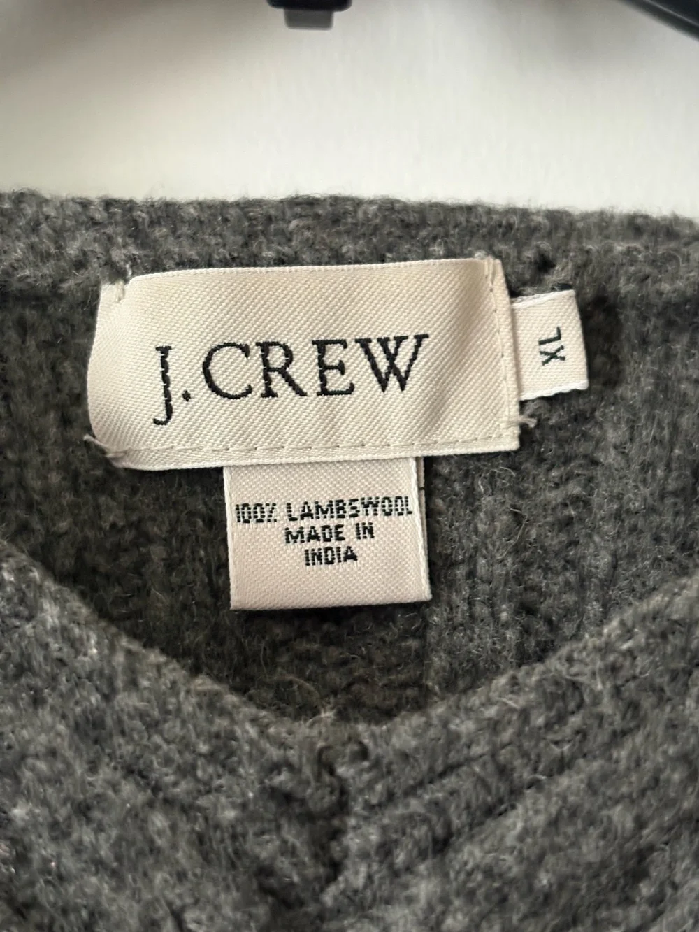 J. Crew Women’s Ribbed V-Neck Sweater in Charcoal Gray